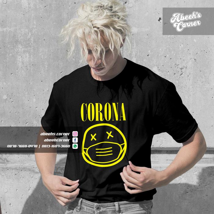 Gambar Kaos Logo Parody Nirvana - Kaos Corona - Kaos Lucu - Hitam, S dari Abeehs Corner undefined Tokopedia