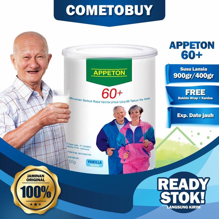 Gambar APPETON 60+ / Susu Lansia - Orang Tua (Vanilla) 900 Gram apeton 900gr dari appetonweightgain undefined Tokopedia