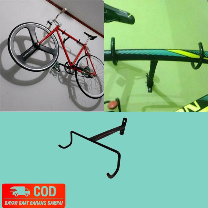 Gambar Cantolan Sepeda Gantung Besi Holder Sepeda Bike Hanger Tempel Tembok - Hitam dari PRABU DEKORASI undefined Tokopedia
