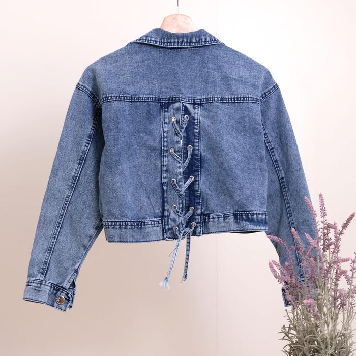 Jual Jacket Jeans Wanita Crop - Model 
