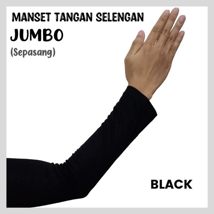 Gambar Manset Tangan JUMBO Selengan Polos Kaos Rayon (Sepasang) - Black dari House Of Seas undefined Tokopedia