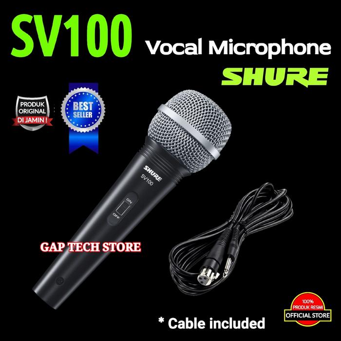 Gambar SHURE SV100 / SV 100 Dynamic Vocal Microphone Original dari GAP TECH STORE undefined Tokopedia