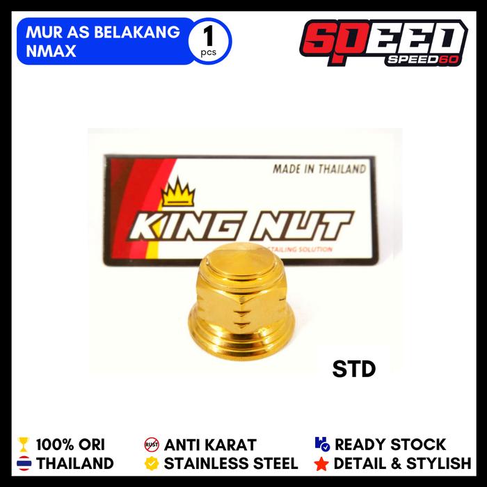 Gambar Mur As Belakang Nmax Aerox Lexi Xmax Fino 125 Gold Probolt King Nut - Model Std dari Speed60 undefined Tokopedia