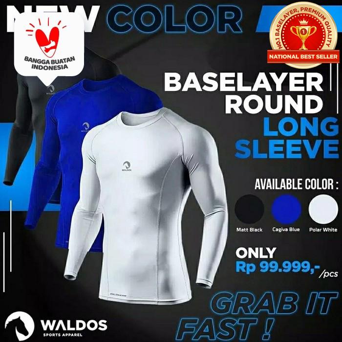 Gambar PROMO !! Baselayer Waldos Black Round Neck Sepeda Running Cycling - Hitam, S dari Waldos Indonesia undefined Tokopedia