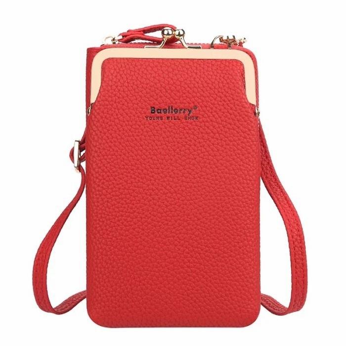 Gambar Jual Tas Selempang Kulit Wanita Dompet Multifungsi Baellerry N8601 - Red dari Tas Gue Import Tangerang undefined Tokopedia