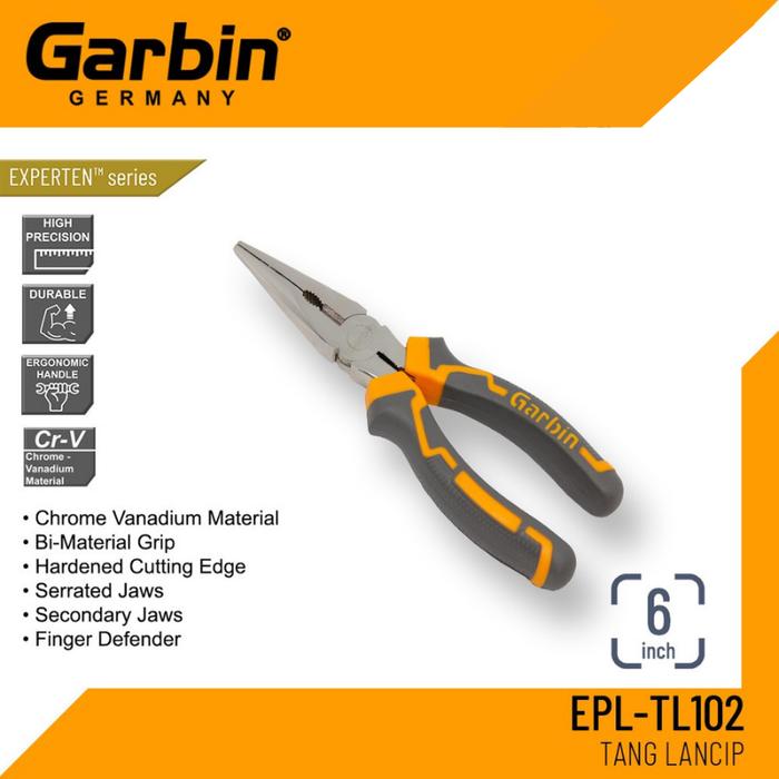 Gambar Tang Lancip Garbin 4.5 – 8 Inch Seri Experten Bergaransi - 6 Inch dari Garbin Tools undefined Tokopedia