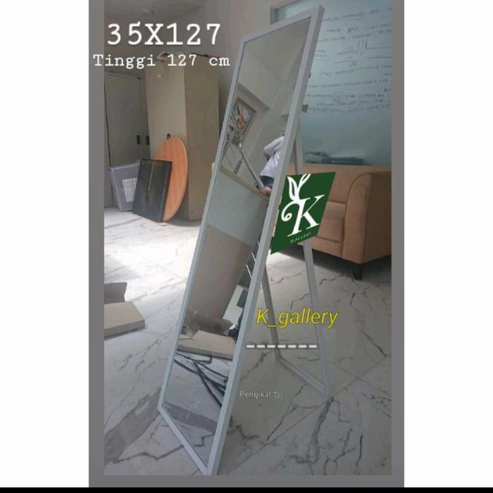 Gambar STANDING MIRROR /CERMIN BERDIRI - Putih dari k-gallery_NEW undefined Tokopedia