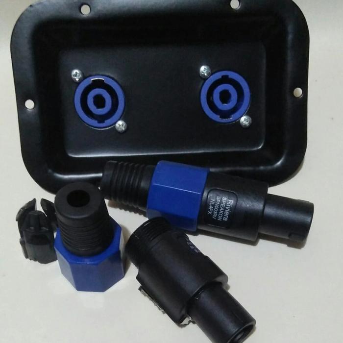 Gambar plat terminal speaker besi lengkap jack spikon dari JOGO PATEN undefined Tokopedia
