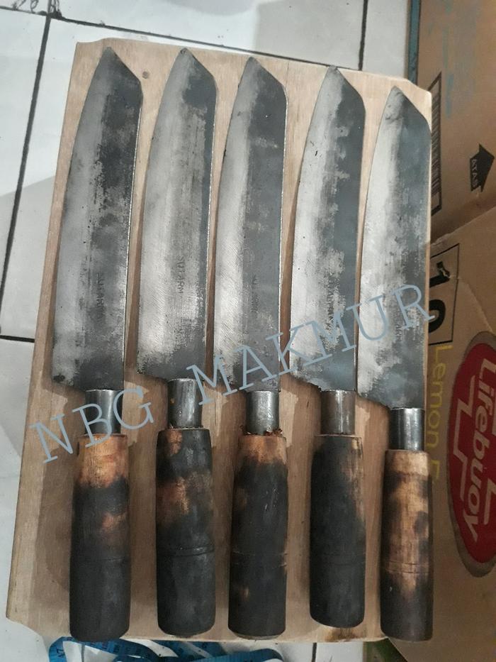 Gambar Pisau Dapur 13INCH BAHAN Baja Super tajam FULL TEMPA BY SUTARMAN LARIS - Cokelat dari NBG MAKMUR STORE undefined Tokopedia