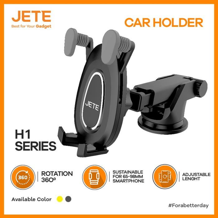 Gambar Holder HP Mobil Kaca Dashboard Car Holder GPS Smartphone JETE H1 - Hitam dari Brandos undefined Tokopedia