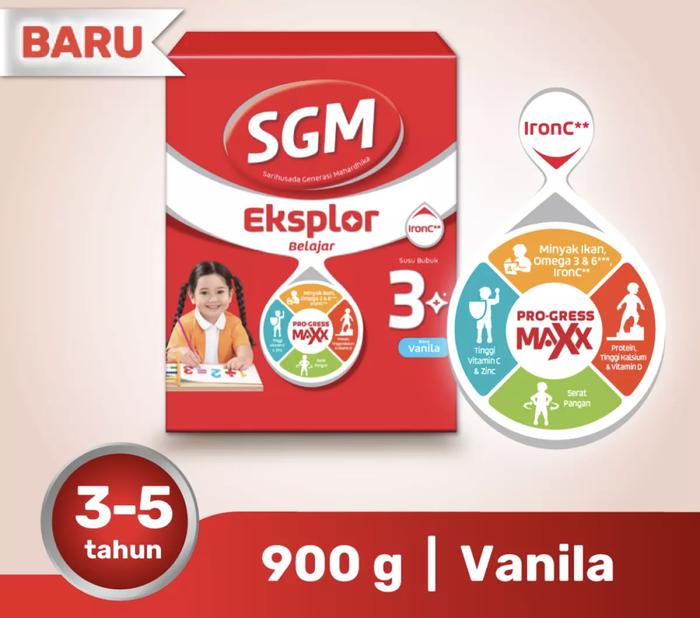 Gambar SGM EKSPLOR 3+ RASA VANILA 900 GR dari HANA SUSU_NEW undefined Tokopedia
