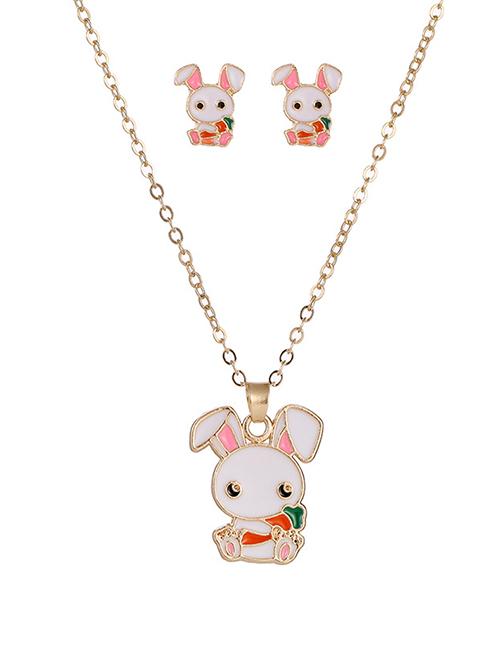 Gambar LRC Kalung + Anting Fashion Alloy Earring Necklace Set - Carrot Buny dari Toko Aksesoris Online undefined Tokopedia