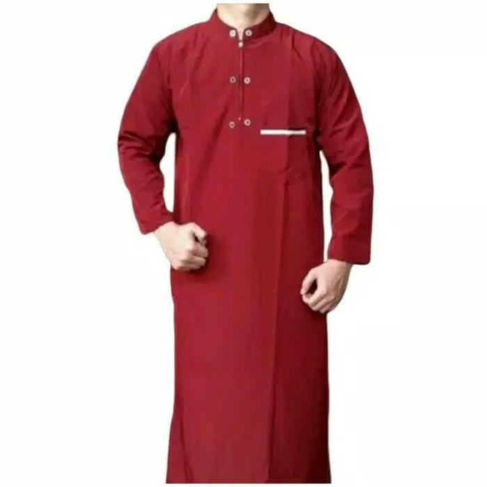 Gambar BAJU JUBAH PRIA GAMIS LAKI-LAKI /JUBAH PRIA DEWASA /GAMIS PRIA - Maroon, M dari ALZETHA.ID undefined Tokopedia