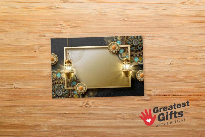 Gambar Kartu ucapan HARI RAYA 100 x 65 mm Custom Greeting Gift Card Ivory dari GreatestGifts undefined Tokopedia