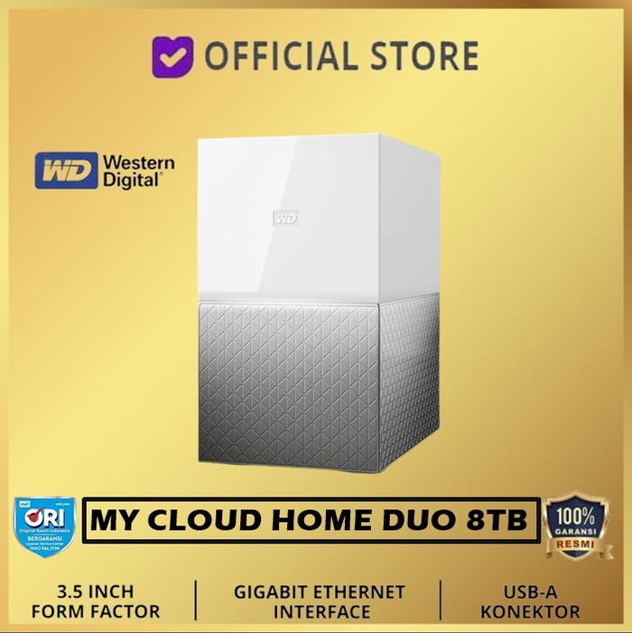 Gambar WD My Cloud Home Duo 8TB Harddisk HDD external hardisk - Putih dari Dunia Mas Computer undefined Tokopedia