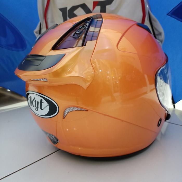 Gambar helm kyt galaxy slide Double Visor solid - Orange, Kc Clear dari yasHelm undefined Tokopedia