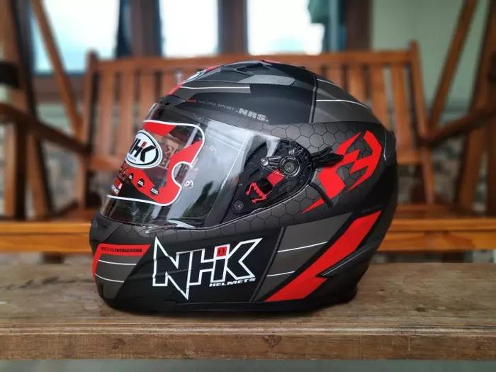 Jual Helm Full Face NHK RX Navy Red Doff Kota Bandung