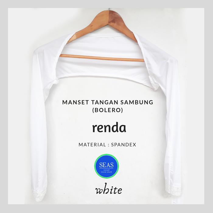 Gambar Manset Tangan Sambung Bolero Renda - spandex - White dari House Of Seas undefined Tokopedia