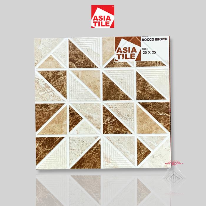 Jual Keramik Lantai Asia Tile KW A - Rocco series 25cm x 25cm - Cokelat ...
