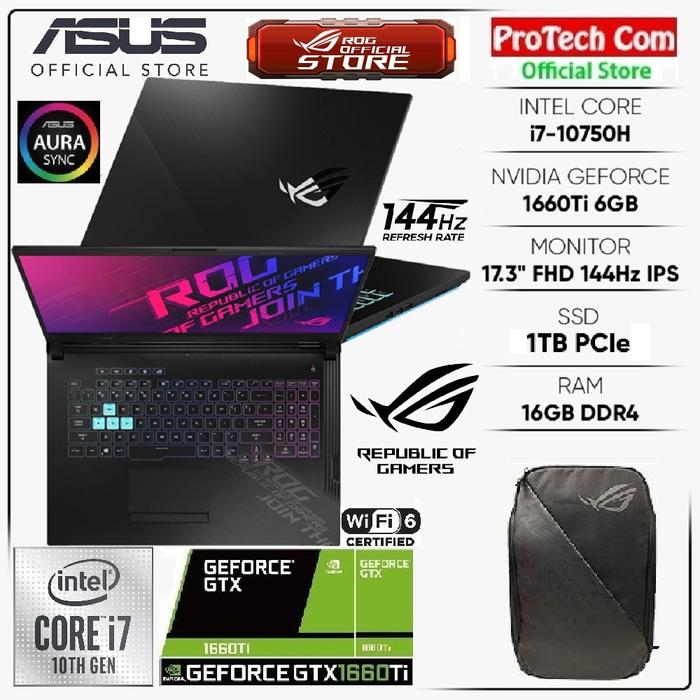 Promo Asus Rog Strix G712lu I766b6t I7 10750h 16gb 1tb Gtx1660ti 6gb 144hz Jakarta Pusat Protech Computer Tokopedia