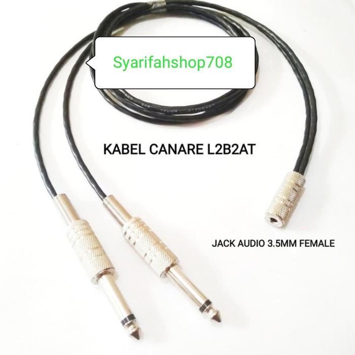 Gambar Kabel Canare L2B2AT Jack Aux 3.5mm Female M To 2 Akai Mono 0,5 Meter dari Syarifahshop708 undefined Tokopedia