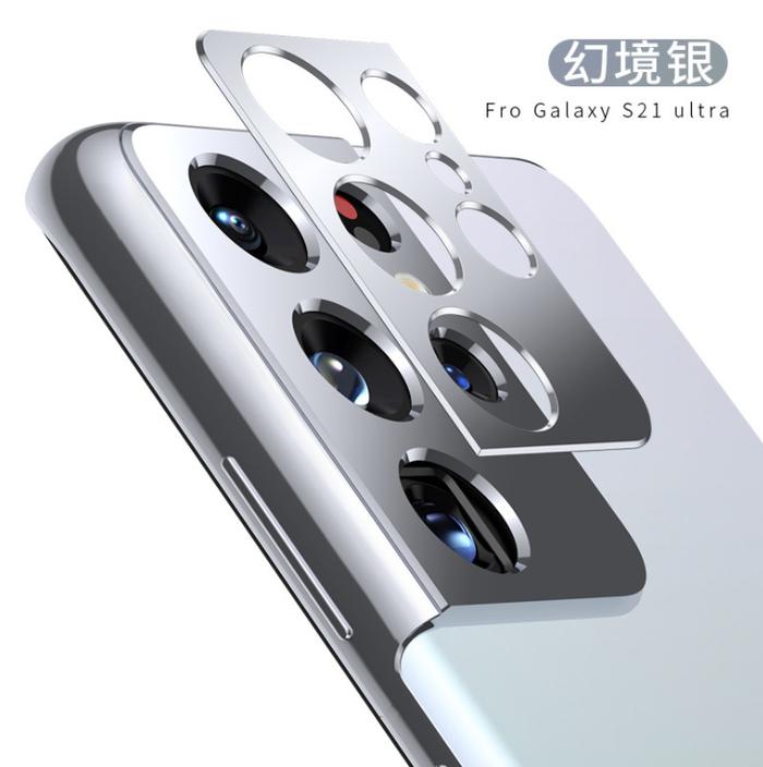 Gambar Lens Cover for Samsung Galaxy S21 Plus S21 Ultra Camera Ring Lens Cover - Silver, S21 Ultra dari Allforgadget undefined Tokopedia