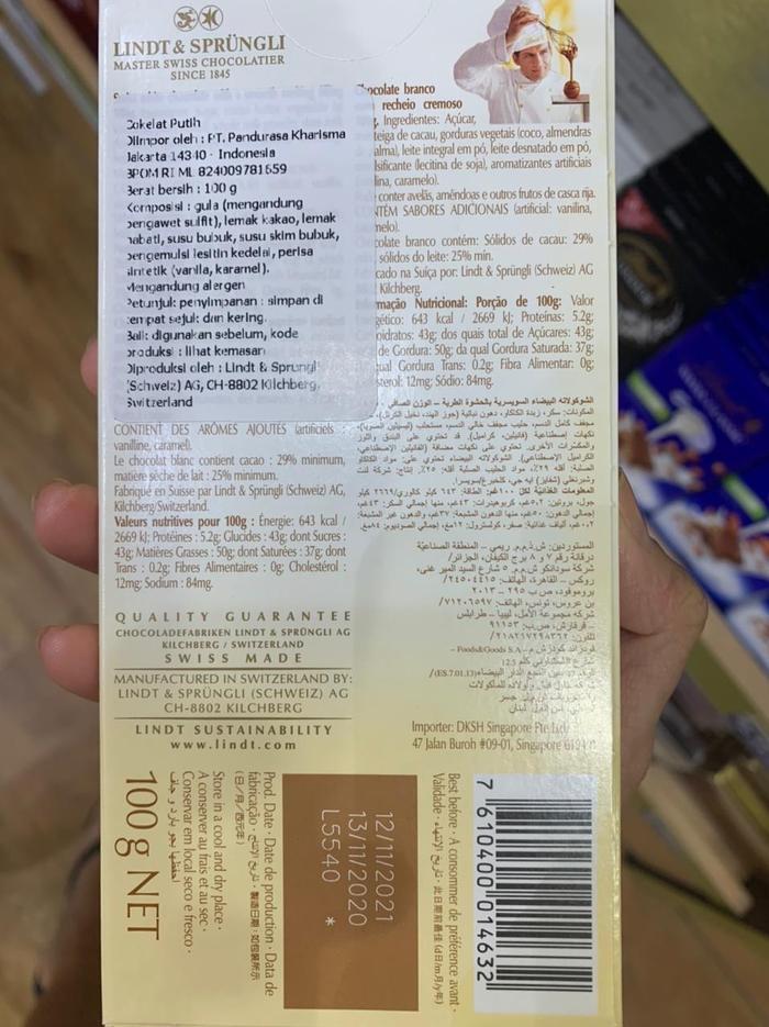 Gambar lindt chocolate - Putih dari Korean1st shop undefined Tokopedia