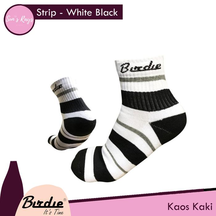 Gambar BIRDIE Kaos Kaki Anti Bacterial Tebal Motif Strips Multicolor Stylish - Putih dari Sun's Rays Store undefined Tokopedia