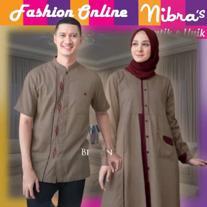 Gambar Nibras Busana Muslim Keluarga Baju Koko Pria NSK88 Gamis Wanita NBA88 - Koko Coklat, S dari FashionModern_OLS undefined Tokopedia