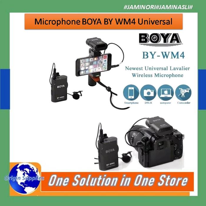 Jual BOYA BY-WM4 Wireless Microphone For Nikon/Canon/Panasonic