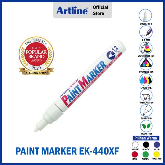 Gambar SPIDOL ARTLINE PERMANENT PAINT MARKER EK-440XF 1.2mm dari Siswa Stationery undefined Tokopedia