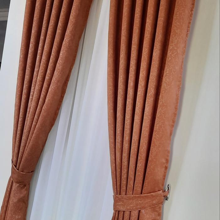 Gambar GORDEN MINIMALIS MURAH GORDEN JENDELA DAN PINTU - Coklat muda, Tinggi 1,5m dari aska gorden undefined Tokopedia
