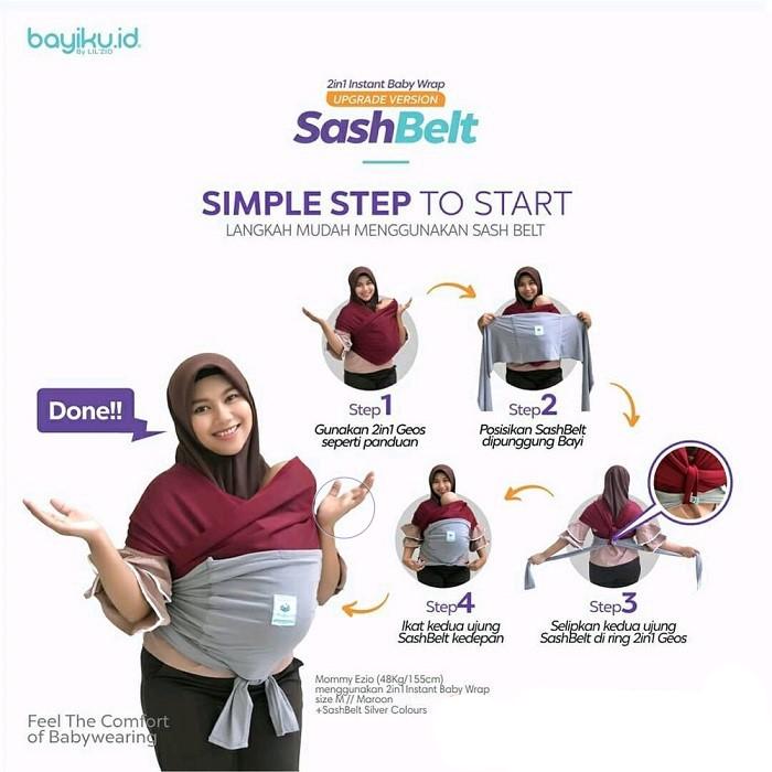 Gambar Baby Wrap 2in1 Upgrade plus Sashbelt - Instant Baby Wrap Bayiku - Marun, M dari Aurel Babyshop undefined Tokopedia