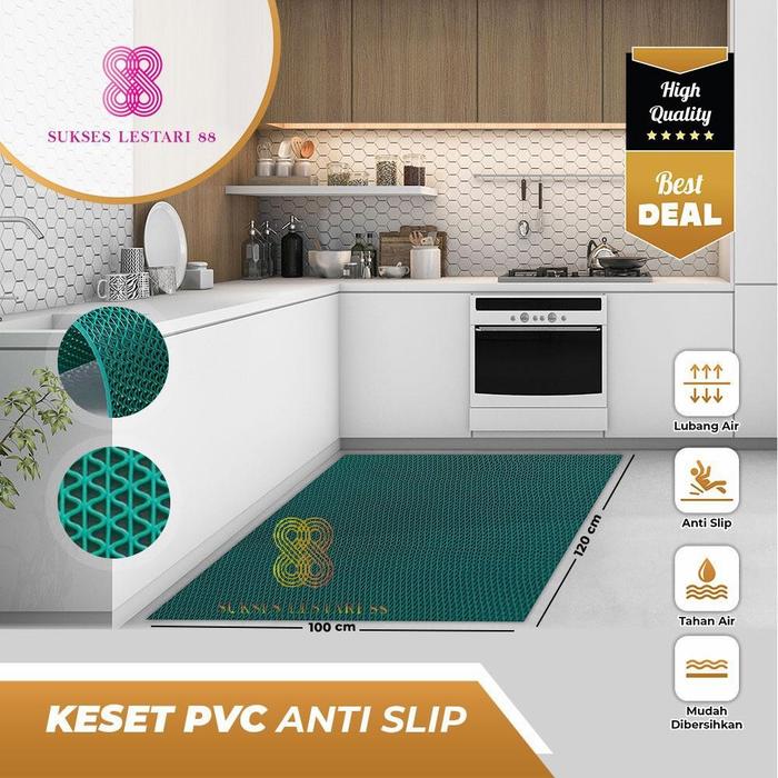 Gambar Keset Karpet PVC Anti Slip Meteran - Jaring - Hijau dari Sukses Lestari 88 undefined Tokopedia