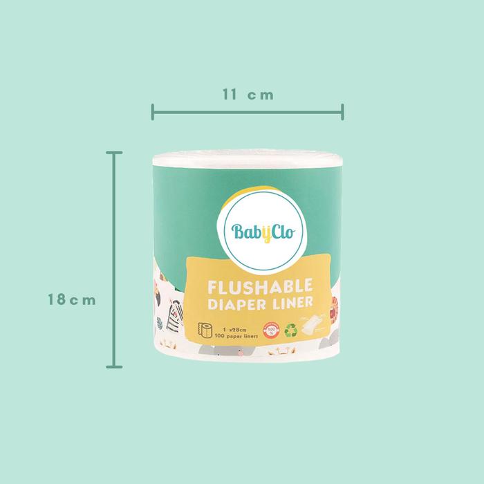 Gambar DIAPER LINER CLODI 100% BIODEGRADABLE isi 100pcs - 11 x 28 cm dari Babyclo undefined Tokopedia