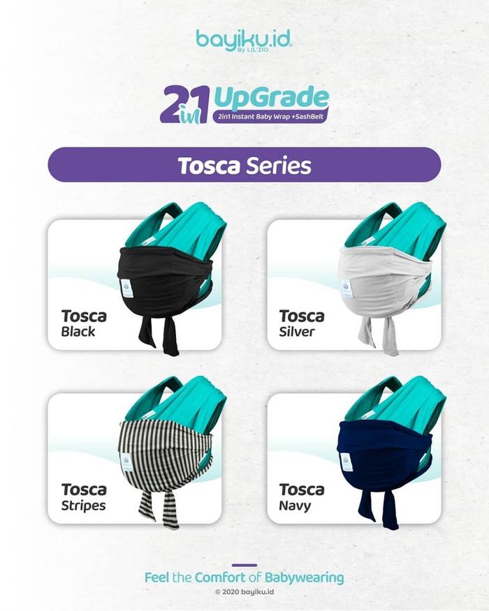 Gambar Baby Wrap 2in1 Upgrade plus Sashbelt - Instant Baby Wrap Bayiku - Tosca, L dari Aurel Babyshop undefined Tokopedia