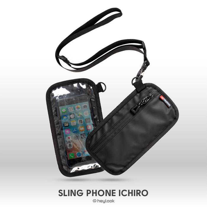 Gambar SLING PHONE ICHIRO POUCH WALLET WATERPROOF SLING PHONE ARCHIO ANTI AIR - ICHIRO BLACK dari HEYLOOK PROJECT undefined Tokopedia