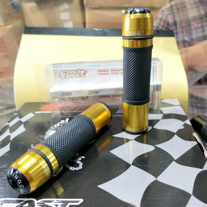 Gambar HAND GRIP JALU CNC FASTBIKES 756 MDL RCB KTC RIZOMA NMAX VARIO CBR DLL - Gold dari Infinity Automotive undefined Tokopedia