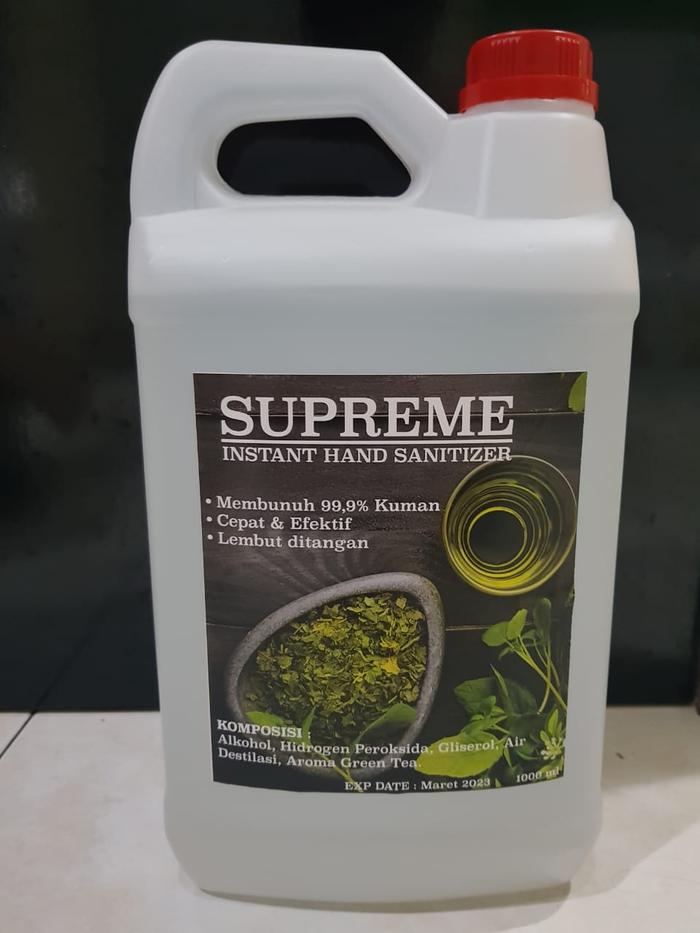 Gambar Hand Sanitizer GEL 5 Liter Supreme TERMURAH - GREENTEA dari Maxindo Indonesia undefined Tokopedia