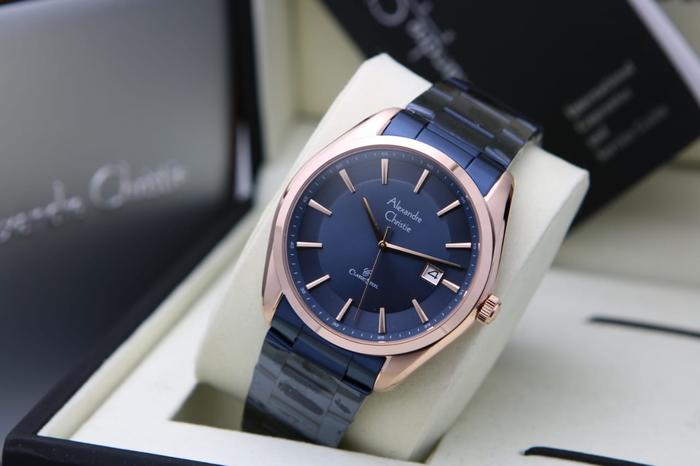 Gambar [ ORIGINAL ] Jam Tangan Pria / Cowok Alexandre Christie 8648 AC 8648 - ROSEGOLD BLUE dari TOKOJAMKU_NEW undefined Tokopedia