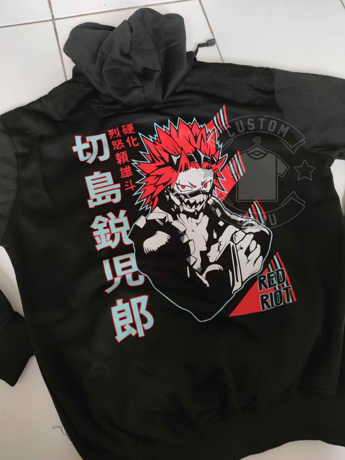 Gambar Hoodie Red Riot Eijiro Kirishima Anime Boku no Hero Academia 204 - L dari origins by custombaju undefined Tokopedia