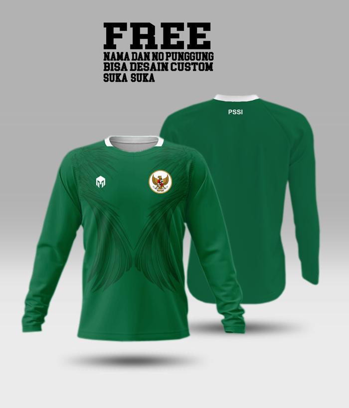 Gambar MILLS Timnas Indonesia Jersey Away Player Issue home green LS replica - XS dari 100KAOS undefined Tokopedia