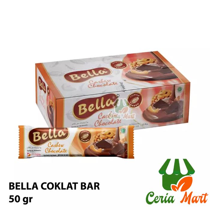 Gambar Coklat Bella Box isi 12 pcs x 50 gr Milk Chocolate Cashew Crispy - Cashew dari ceriamart888 undefined Tokopedia