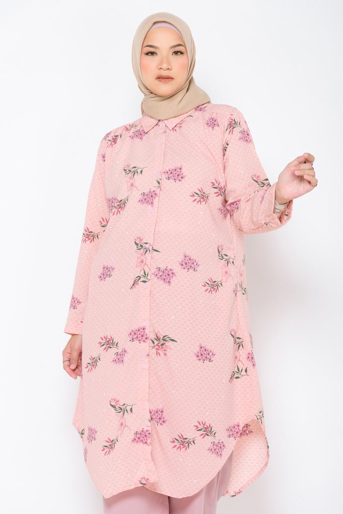 Gambar ZM Zaskia Mecca - Elora Peach Kemeja - Jelita Indonesia Burung Merak - L dari ZM Zaskia Mecca undefined Tokopedia