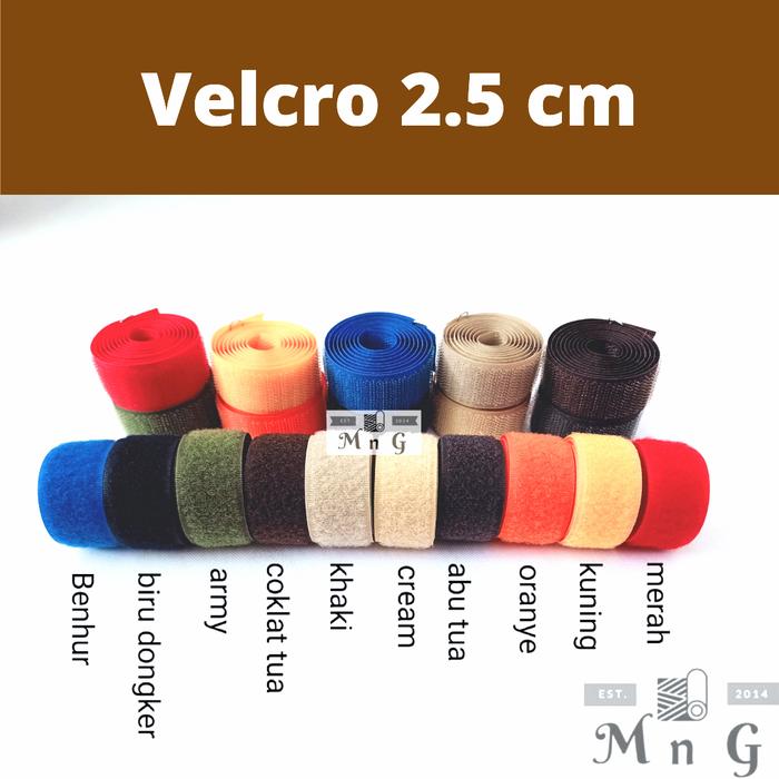 Gambar Colorful Velcro / hook loop / Perekat 1"inch / 2,5 cm - Benhur dari MnG Webbing Store undefined Tokopedia