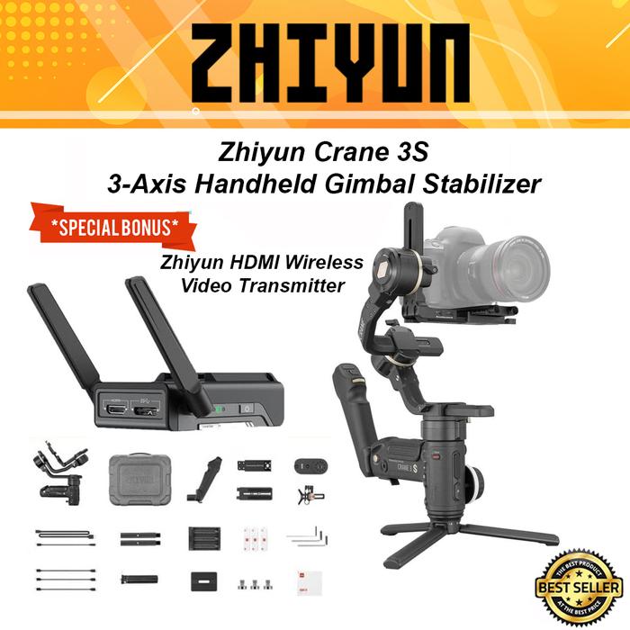 Gambar Zhiyun Crane 3S 3-Axis Handheld Gimbal Stabilizer Camera Handycam ORI - PAKET A dari Kamera Gadget Official undefined Tokopedia
