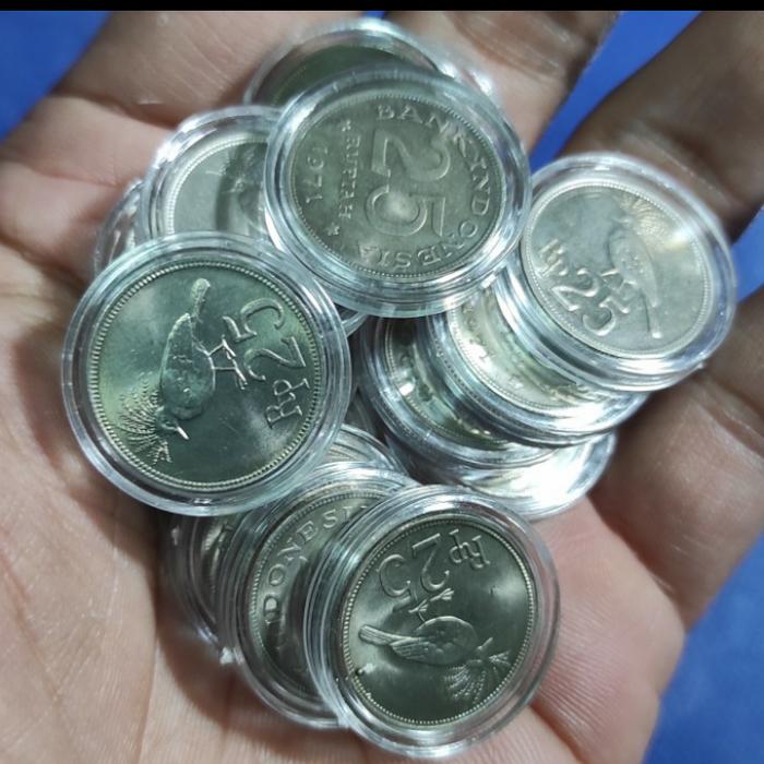 Jual UANG KUNO KOIN 25 RUPIAH MERPATI 1971 + CAPSULE COIN KINCLONG ...