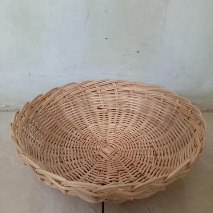 Gambar Tempat makanan - bulat - natural dari Izzy Griya Rotan 2 undefined Tokopedia