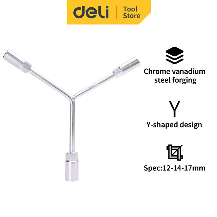 Gambar Deli Automotive Wrenches / Kunci Y Otomotif Berbagai Ukuran Steel DLX - 12x14x17mm dari Deli Stationery Indonesia undefined Tokopedia