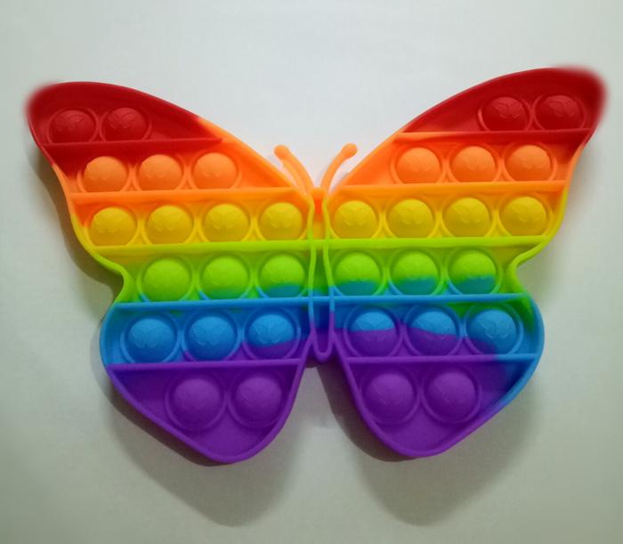 Gambar New fidget push pop it / Push Toy Relief Pelangi - Kupu-kupu dari Rangga three store undefined Tokopedia